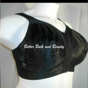 PLAYTEX 18 Hour comfort strap bra with front closure 4695 Black NEW without TAGS